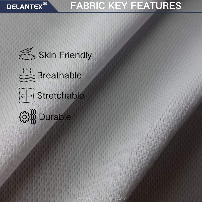 Delantex 75D Bird Eye Mesh Knit Fabric for Outdoor Sports 100% Polyester for Garments for Girls