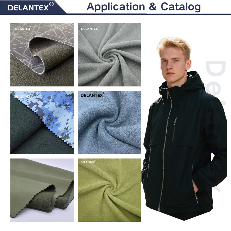 Delantex Outdoor Work Wear Uniform Soft Shell Waterproof Windproof Polar Fleece Waterproof Fabric Work Interchange Jacket Fabric