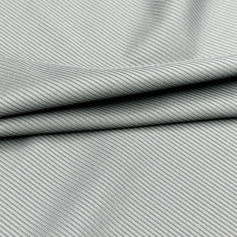 Delantex 155cm 230gsm black nylon spandex rib stripper fabric for yoga and sportswear