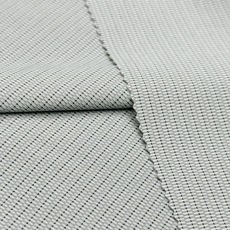 Delantex mesh wicking sports T-shirt fabric 63%nylon 29%polyester 8%spandex material