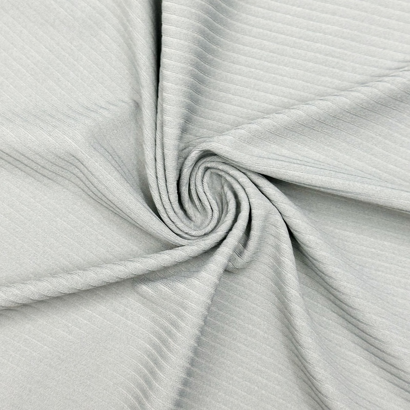 Delantex rib knit nylon spandex fabric for Women's yoga clothing 130cm 220gsm