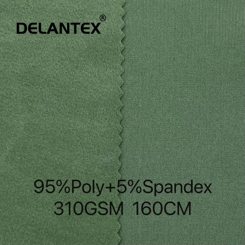Delantex Knitted Durable Brushed 85 Polyester 15 Elastane DTY Jersey Fabric