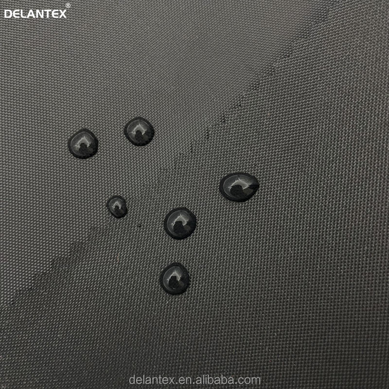 Delantex Hot Sale 100% Polyester Black Waterproof Oxford Fabric Coating Wovened for Schoolbags Linings Outdoor Garments Girls
