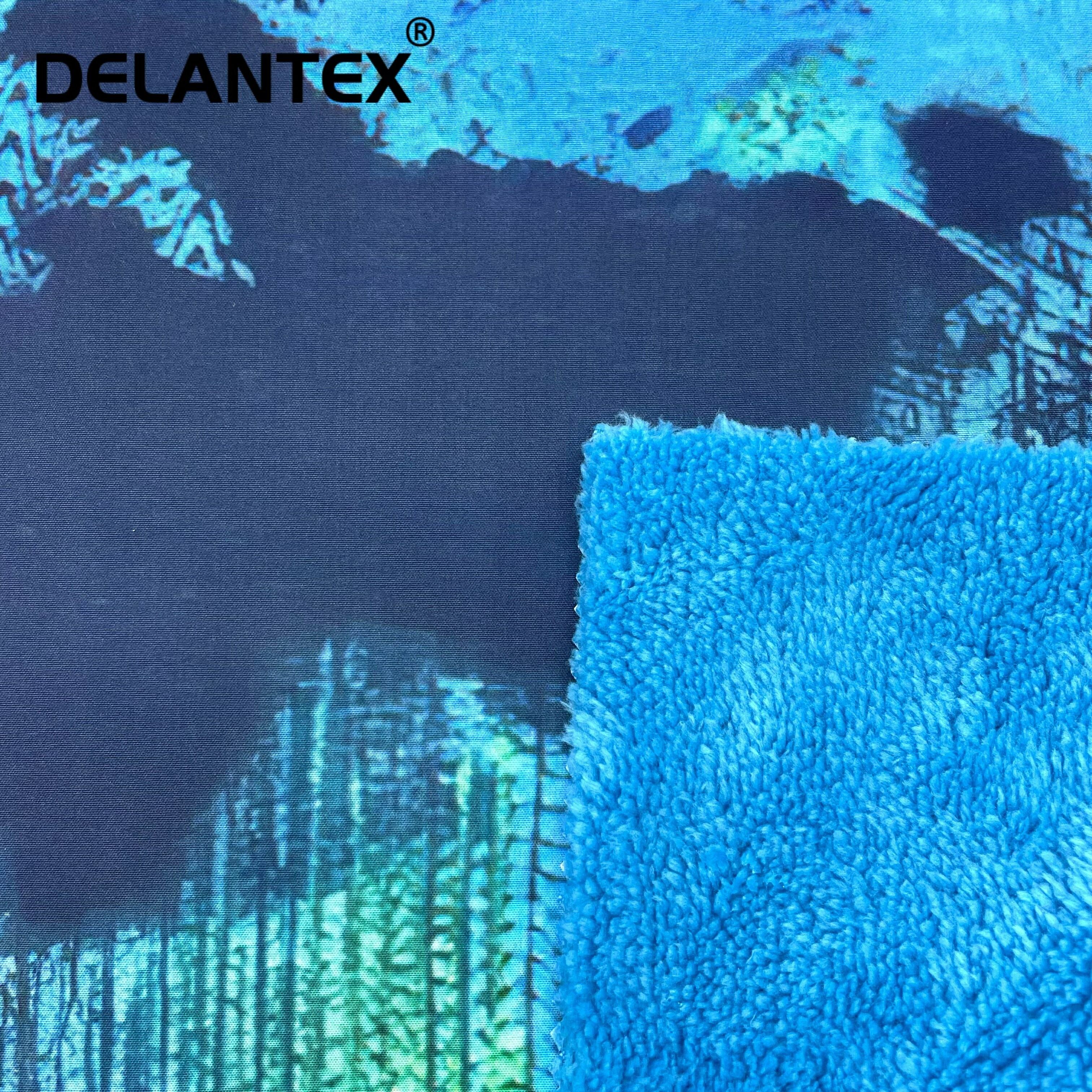 Sherpa Fleece Bonded Spandex Fabric Cold Resistant Warm Fabric