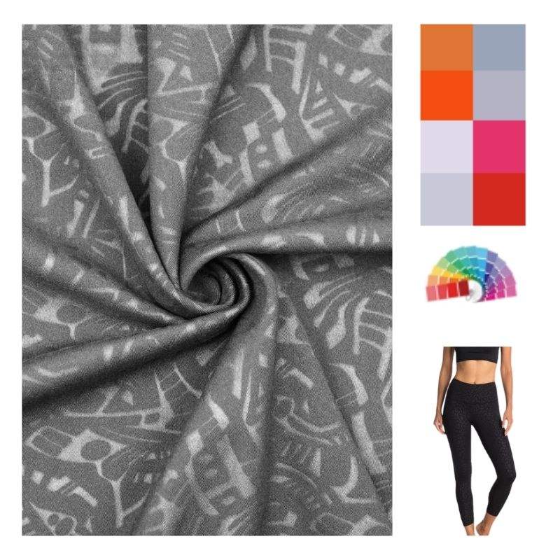 Delantex Dry-fit Good Elastic Polyester Elastane Fabric Foil Foiled Fabric for Women's Bottom Pants Yoga Sportswear