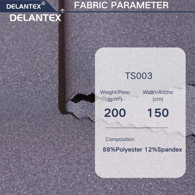 Delantex High Quality Interlock Plain Dyed Activewear Knitting Polyester Sapandex Fabric for Gym Tight Fitness Swimwear Wear