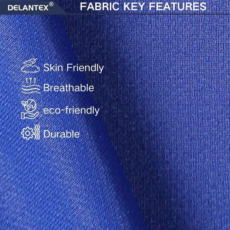 Delantex 100% Polyester Bird Eye Single Jacquard Wicking Uv-Cut Two Tone Functional Textile For Garment Apparel