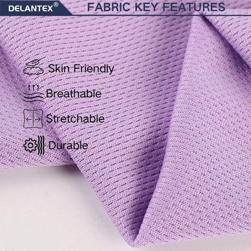 Delantex Medium Perfect for Digital Printing Cloth Soft Mesh Fabric for Sportswear