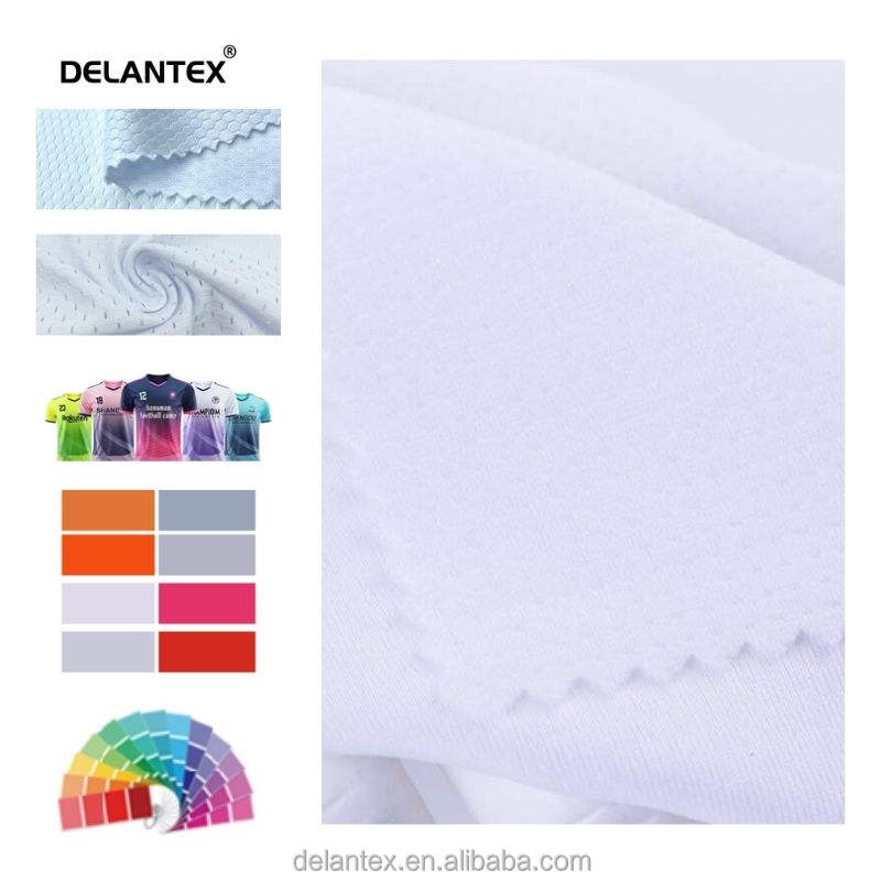 Delantex 100% Polyester Sport Shirt Fabric with Moisture Wicking and Anti-Yellow Feature for Lining Outdoor Use Diapers