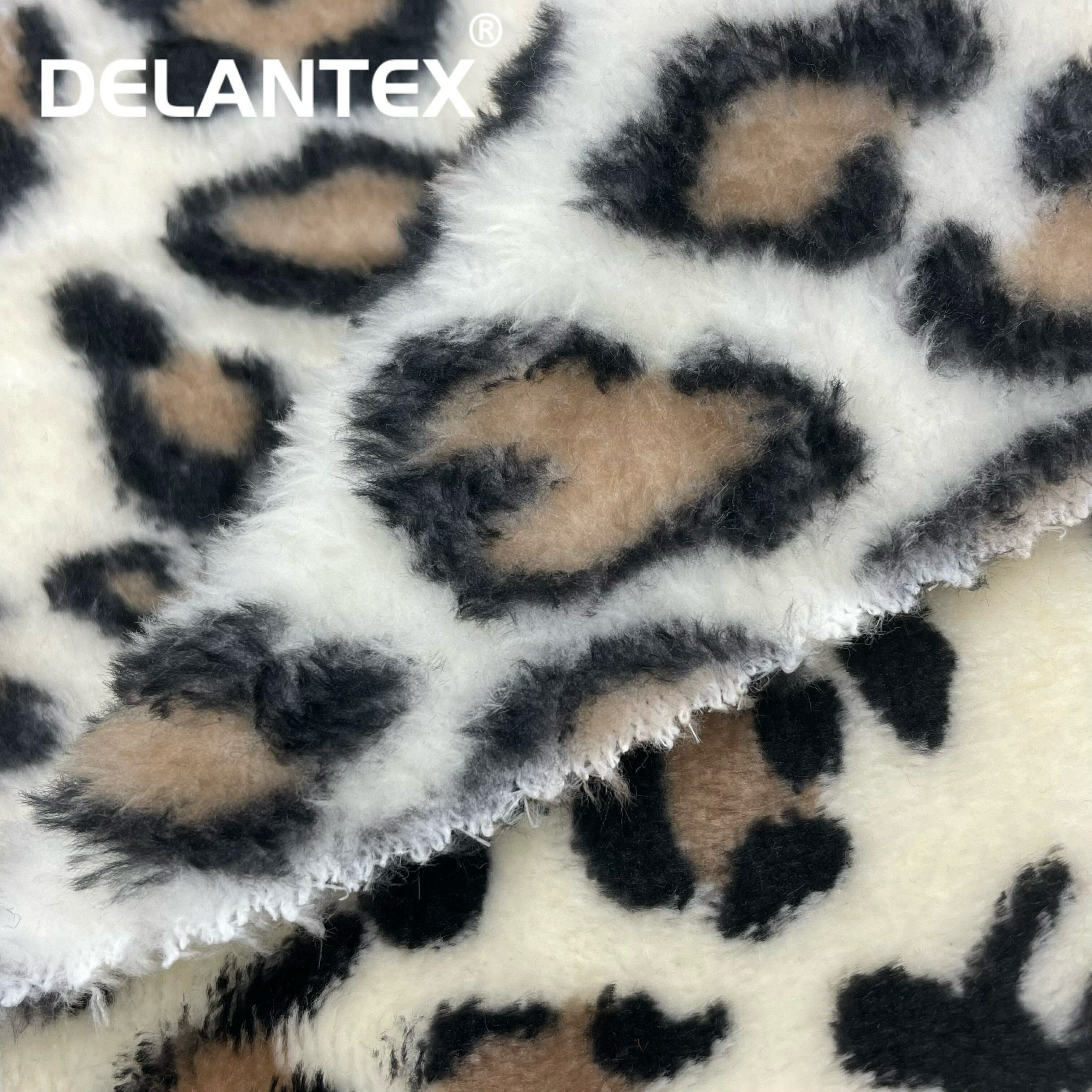 Delantex New Material by the Yard Garment Knitted Textile Fleece Polyester Flannel Fabric Free Sample