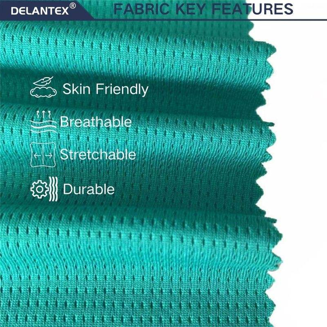 Delantex Bird Eye Mesh Single Jersey 100% Polyester Fabric Tela Para Sublimar Dri Fit Football Jersey Material