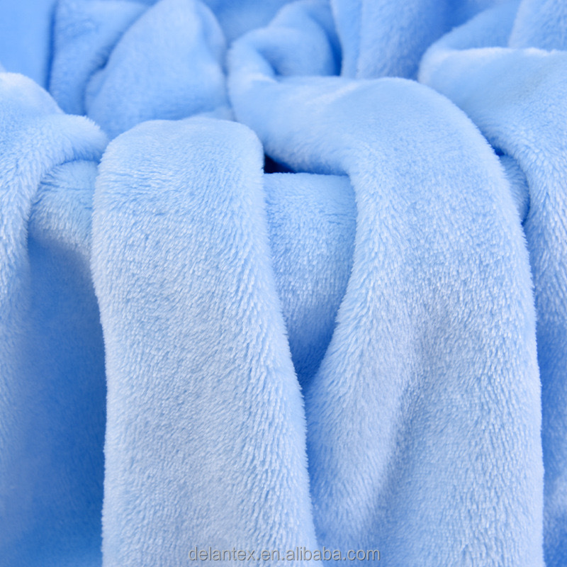 Delantex 100 Polyester 250GSM Heavy Wholesale Flannel Liso Felpa Fleece Fabric for Pajamas
