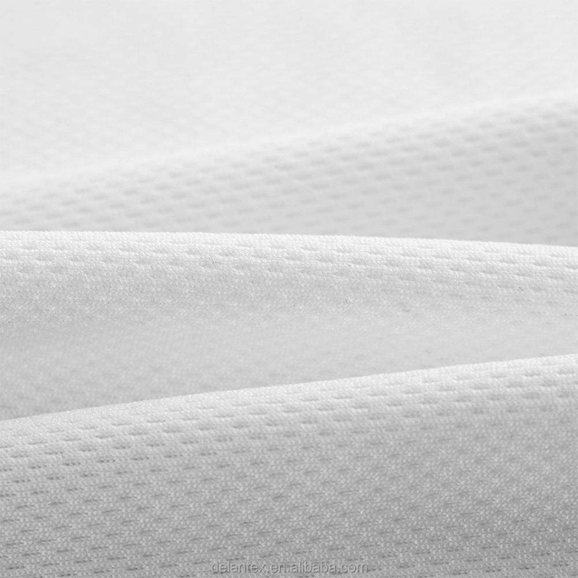 Delantex 100% Polyestermesh Stretch Gym Shirt Men Quick Dry Knitted Mesh for Sportswear,garment