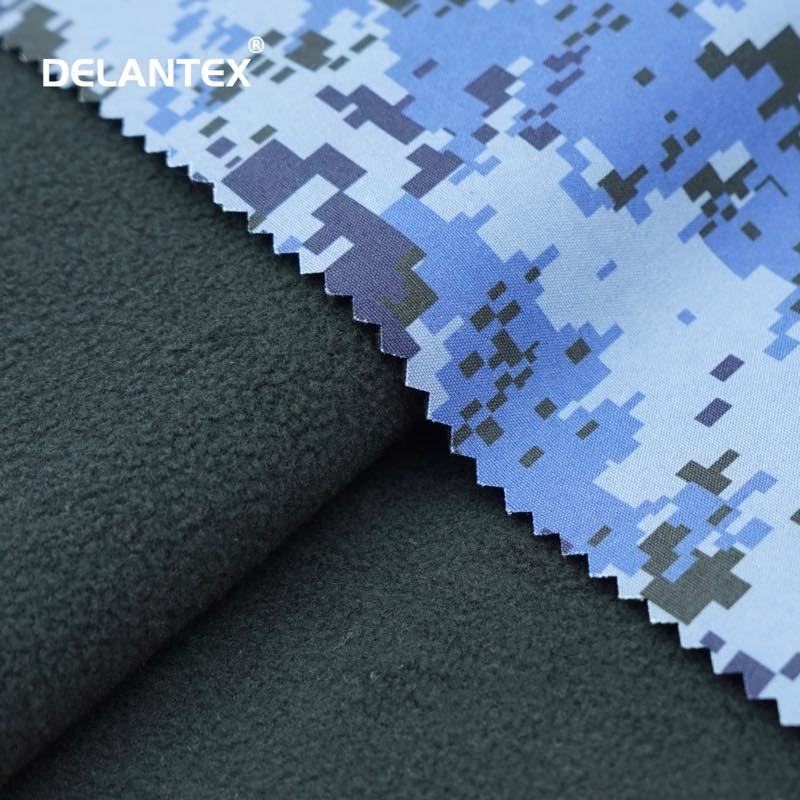 Delantex 100%Polyester 2 Layer Softshell Bonding Fleece Fabric for Outdoor Jacket