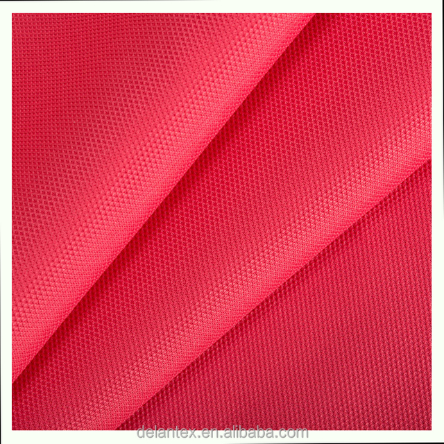 Delantex 100% Polyester Knitted Sportswear swiss Pique Fabric Polo Shirt Breathable French Pique Interlock Polo Mesh Fabric