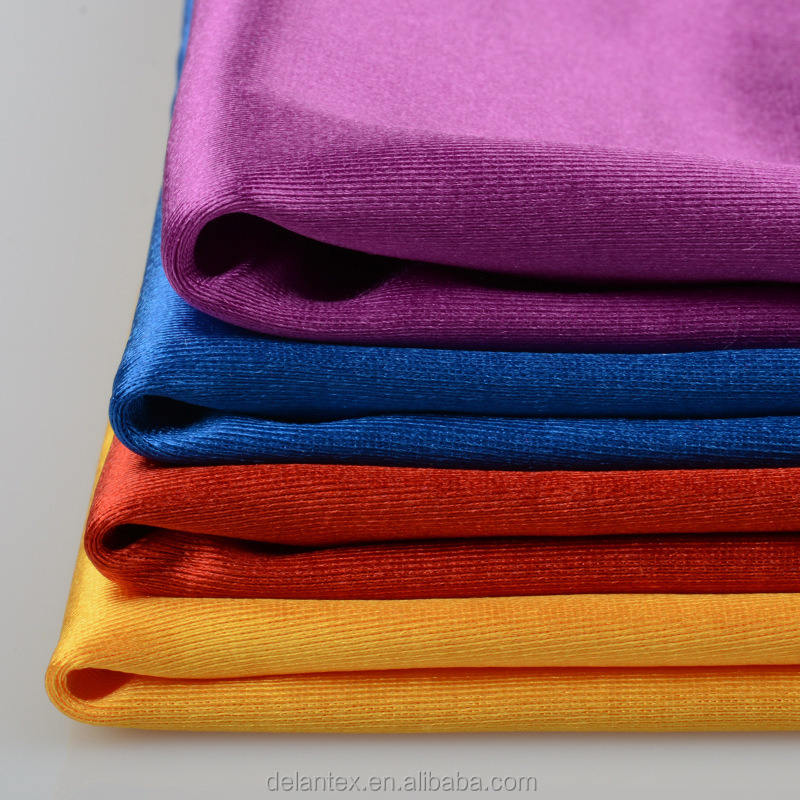 Delantex Polyester Spandex Satin Silk Blend Fabric