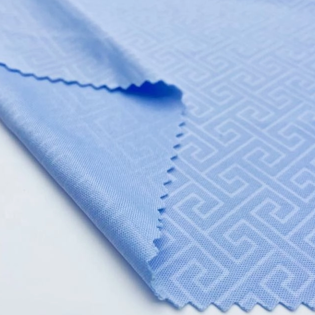 Delantex Stretchy dry fit Double faced Poly Microfiber Polyester Interlock Knit Fabric 