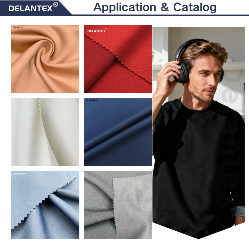 Delantex Factory Cheap Price Double Faced scuba Fabric 165cm 245gsm