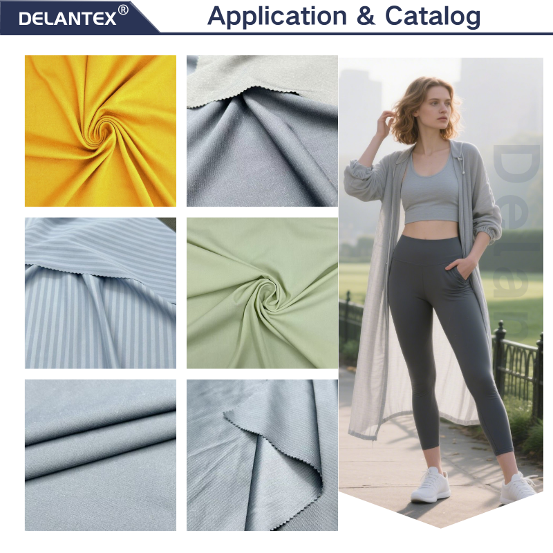 Delantex 140gsm 82%nylon 18%spandex High Quality Yoga Clothing Fabric