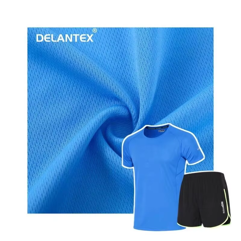 Delantex Dry Fit 100% Polyester Fabric Bird Eye Mesh Fabric for Sportswear