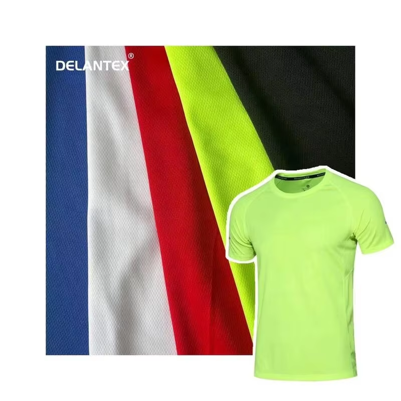 Delantex Free Sample Fast Dry 100% Polyester Sport Quick Dry Bird-Eye Mesh Fabric 100% Polyester Fabric for Clothing