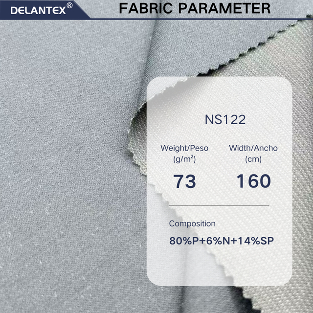 Delantex Semi-gloss Jersey Fabric Mezzanine 160cm 73gsm Fabric 4 Way Nylon Spandex Fabric Gym