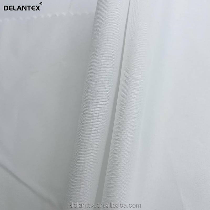 Delantex DTY 210cm 60gsm White Pongee Fabric for Garment Lining