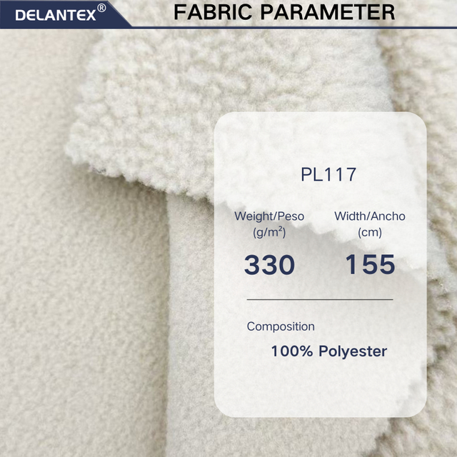 Delantex Winter Windproof Jacket Inner Lining Fabric 155cm 330gsm