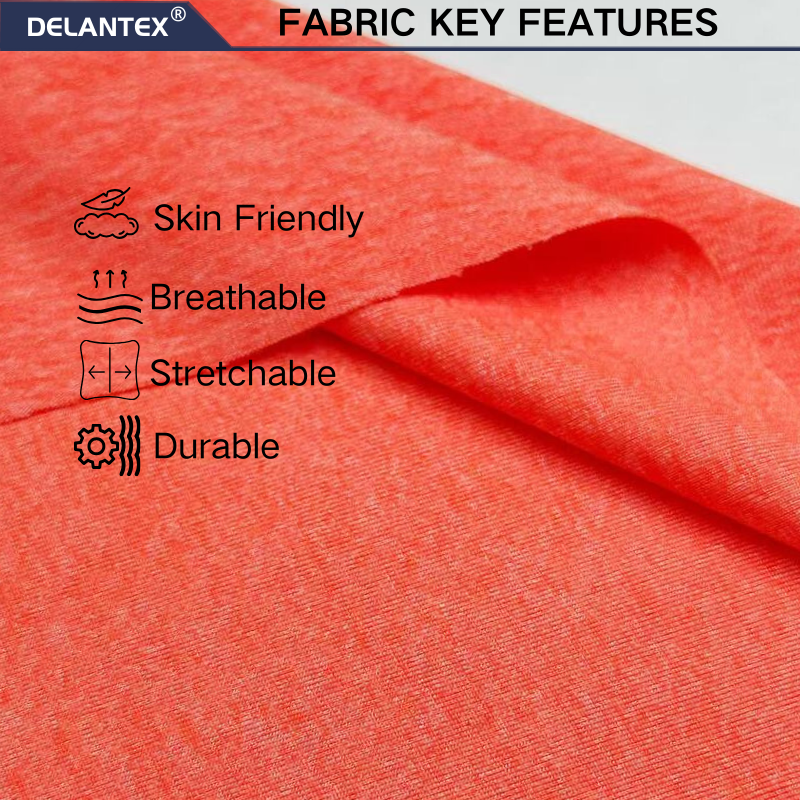 Delantex Nylon Polyester and Spandex Fabric Sports Wear 165gsm Wear Resistant and Comfortable Fabric