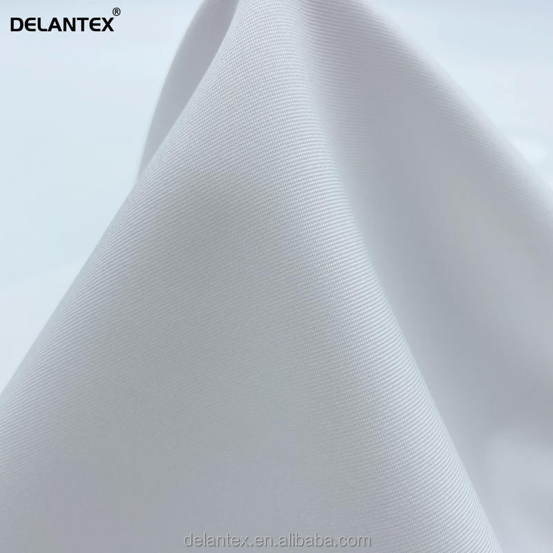 Delantex Hot Sale Thickening Cool White Fabric for Medical Uniform 100%polyester