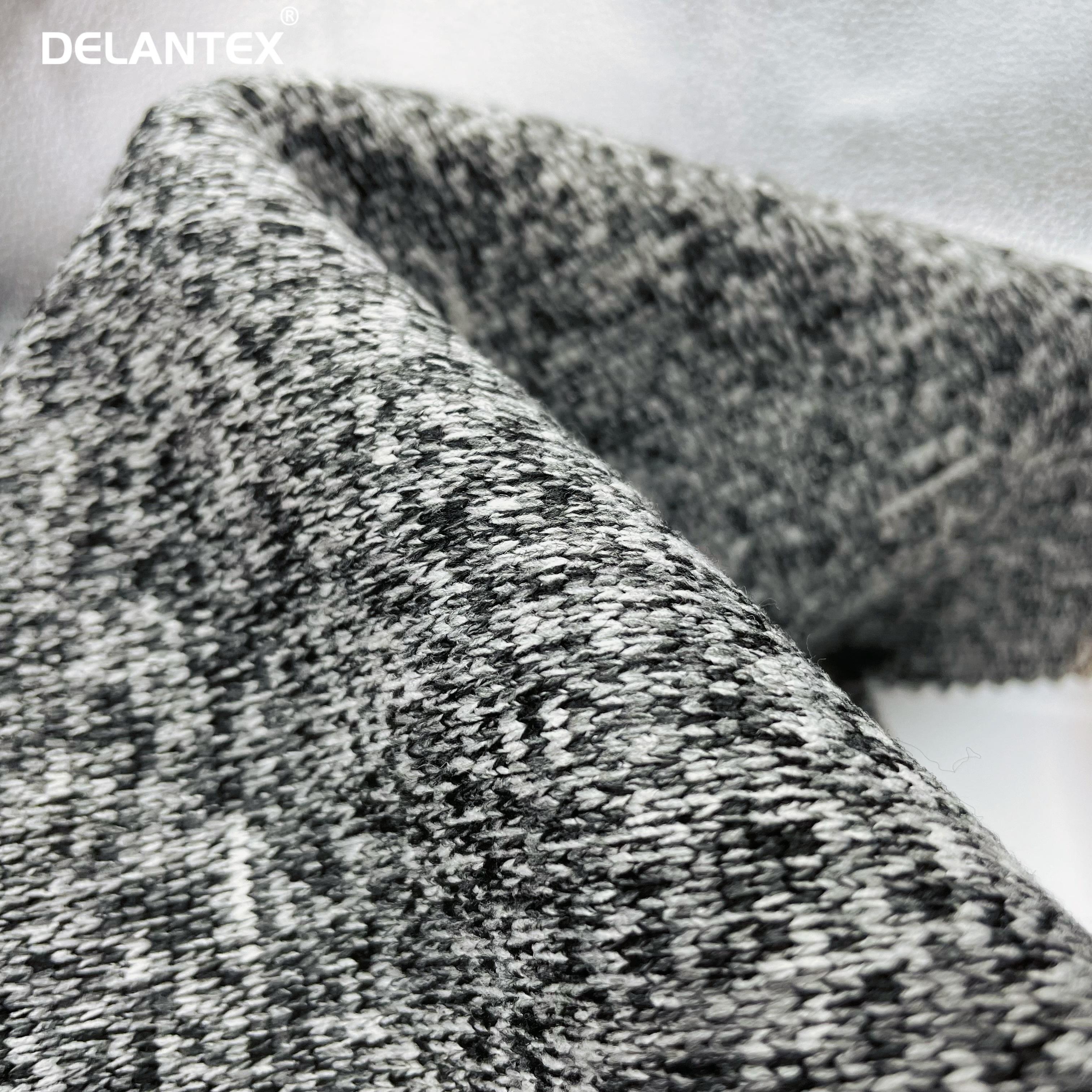 Delantex Super Soft 100% Polyester Knitted Hacci Fabric for Sweater Fleece Fabric
