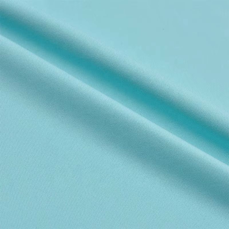 Stretch Cationic Single 100%Polyester Jersey Weft Knit Fabric for Outdoor Sports