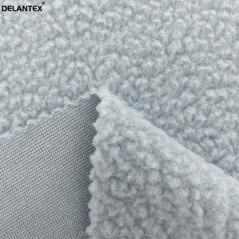 Grayish Blue 2 Way Stretch Sherpa Fleece Fabric Wholesale