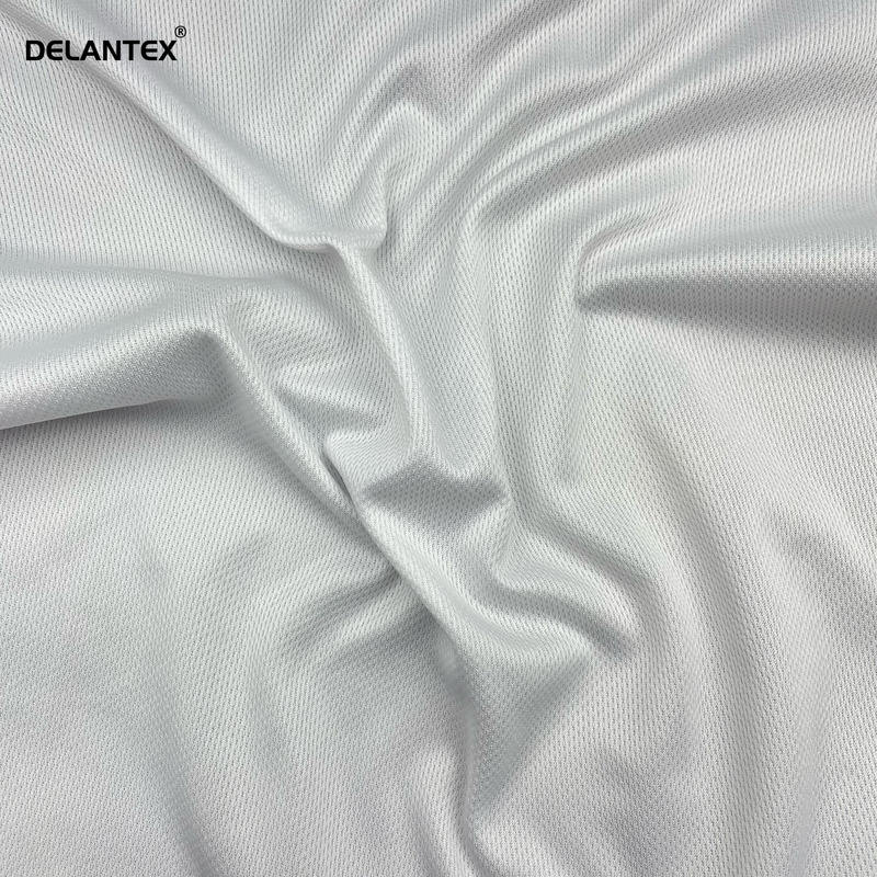Delantex Professional Knitted 100% Polyester Poly Mesh Net Bird Eye Mesh Micro Pique Slim Fabric