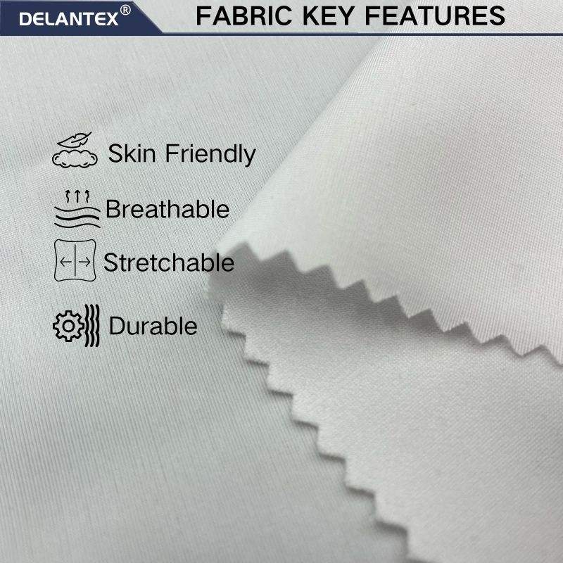 Delantex 85%Polyester 4way Stretch Fabric for Garment 183cm 250gsm