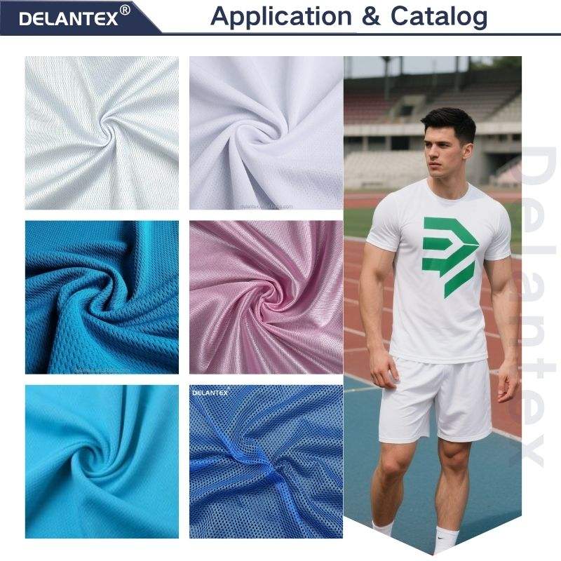Premium 170G Butterfly Mesh Jersey Knit Fabric for Sportswear 95% Polyester 5% Spandex Breathable Fabric for Boys Girls Garments