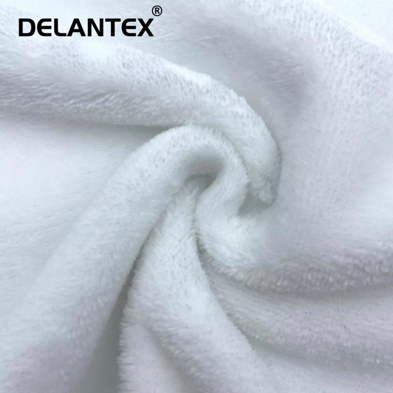 Delantex Knitted Garment 280GSM 160CM Blanket Polyester Coral Fleece Fabric Fpr Sale