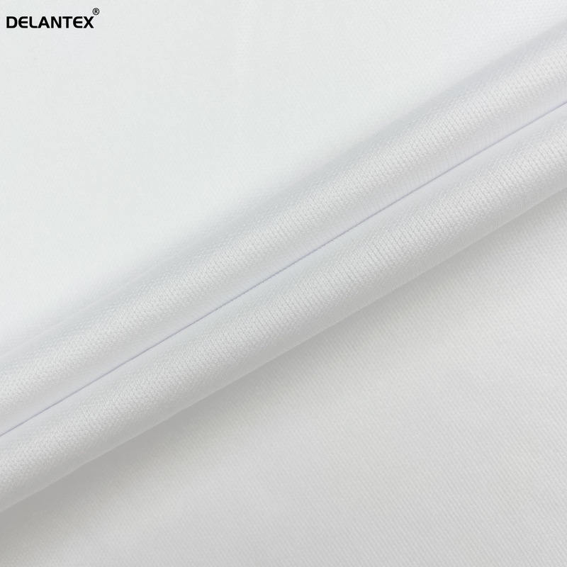 Delantex High Elastic 120GSM White Sublimation Interlock Fabric for Breathable Sportswear
