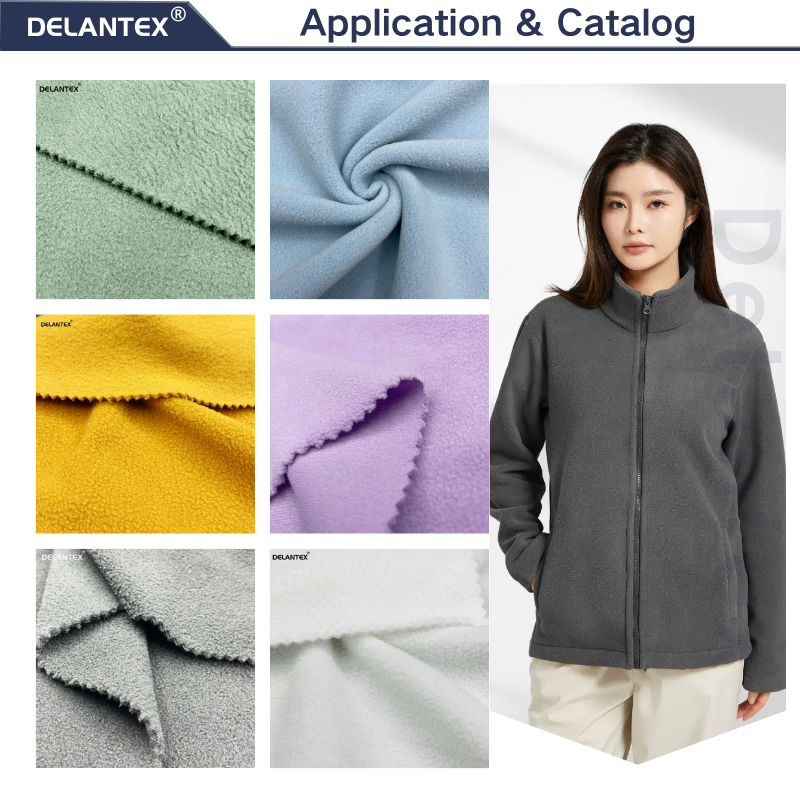 Delantex 2 Sides Anti-pilling Polar Fleece Fabric for Men's Winter Outdoor Sportswear, High-quality 300gsm Polar Fleece Fabric