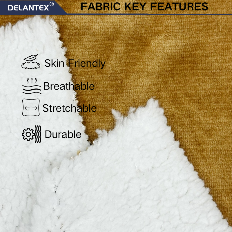 Delantex Popular Winter Hot Selling Products Factory Direct Sales Fury Blanket Jacket Made of 100% Polyester Fleece Fabric