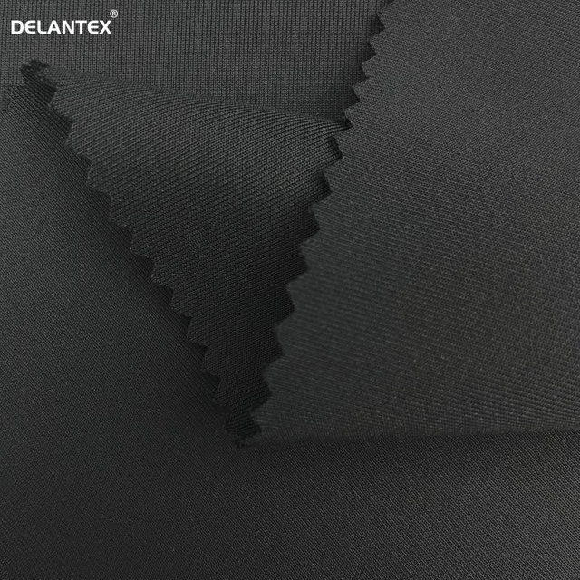 Delantex Customized 290GSM Skin Friendly Double Faced Black scuba Fabric for Sportswear