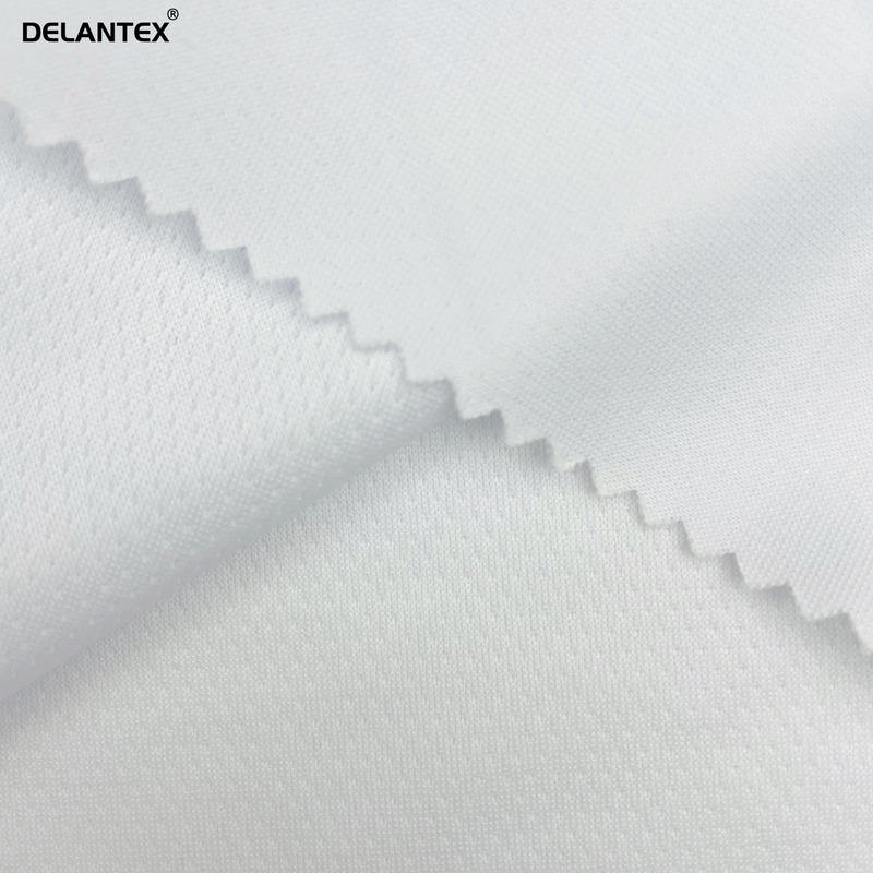 Delantex Manufacture Garment 140GSM Polyester Stretch Dot Mesh Fabric for Sublimation Printing