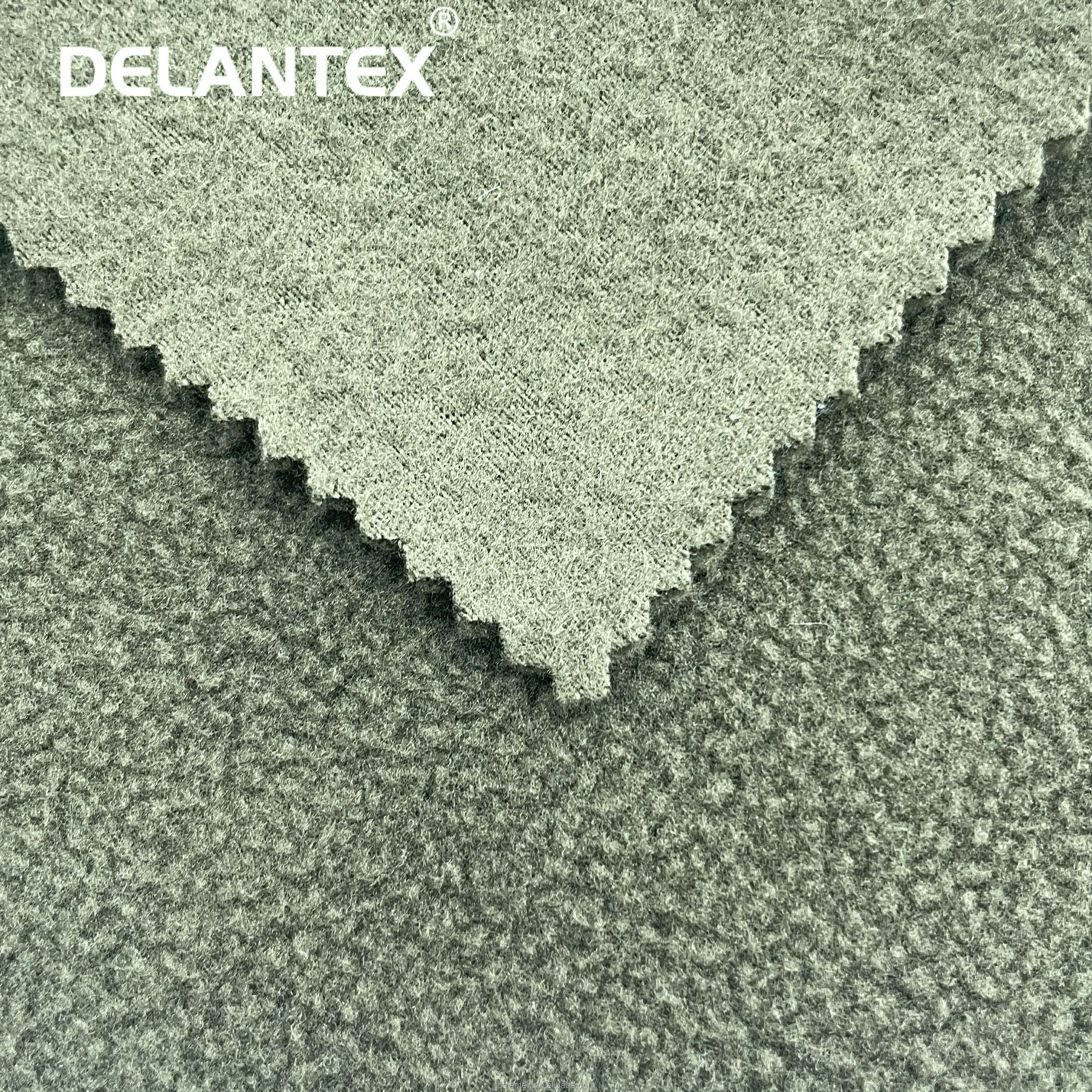 Delantex Anti Pill Knitted Textile Directly Factory Double Face Polar Fleece Fabric