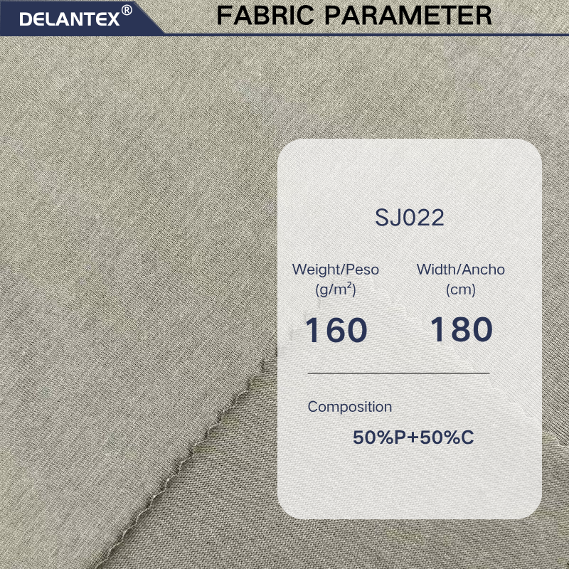 Delantex Women's Knitted Sweater Fabric Single-sided Sweatshirt Breathable Soft 50% Cotton 50% Polyester Material