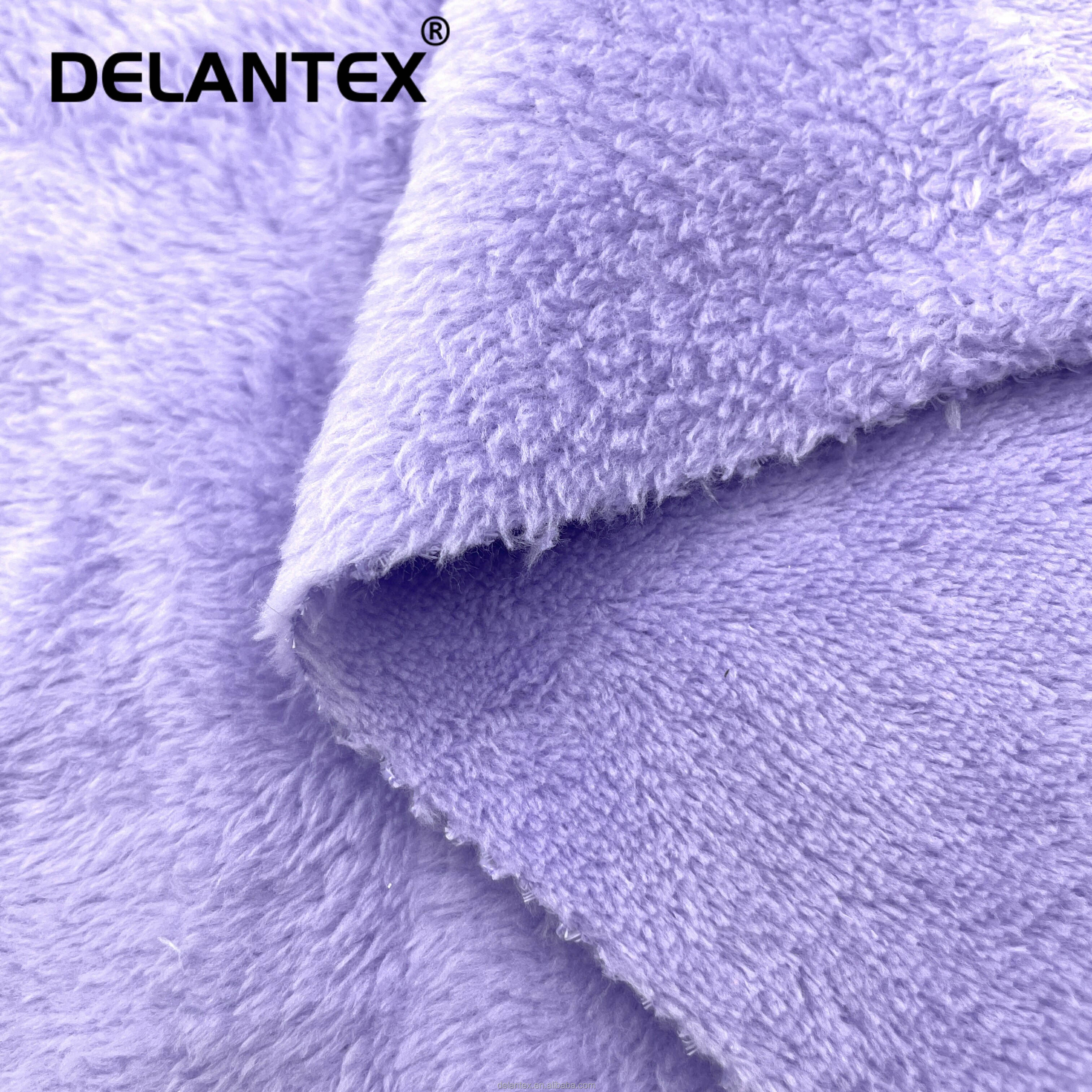 Delantex Customized Soft Flannel Fleece Fabric for Garment Bedding with High Quality Free Samples
