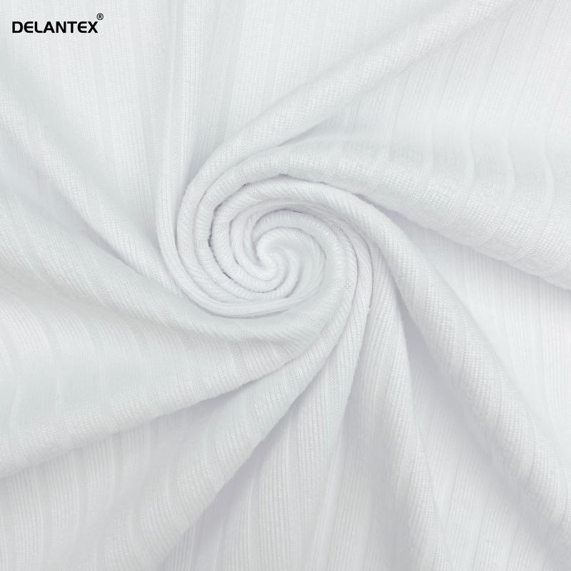 Delantex Elastic Fabric Sublimation 200 Gsm Rib Jersey Brushed Fabric for Girls' T-Shirts Sleepwear Use Free Sample