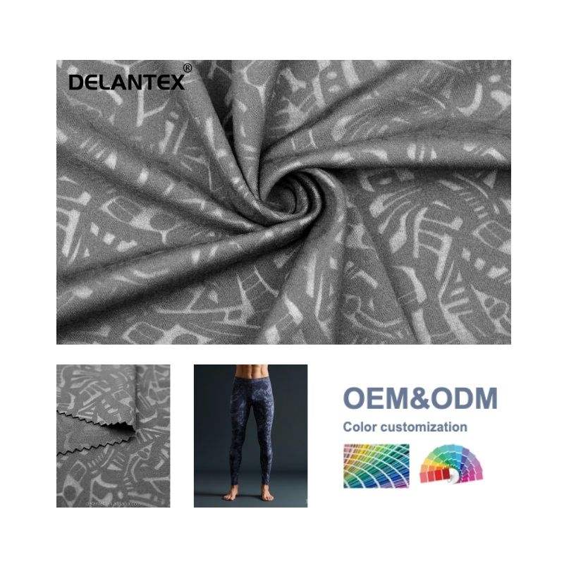 Delantex Elastic Quick Dry Poly Spandex Stretch Printed Fabric for Leggings