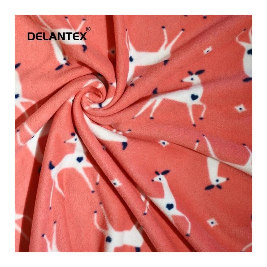 Delantex New Composistion Design Good Price Cartoon Design Custom Soft Micro Printed Polar Fleece Fabric