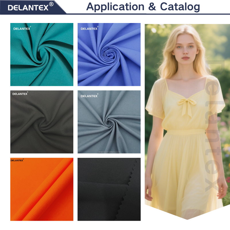 Delantex Best Workwear Fabric Cloth for Black Uniform Chef Coatbest Bestfabric for Office Fabric Uniform Suppliers 175cm 125gsm