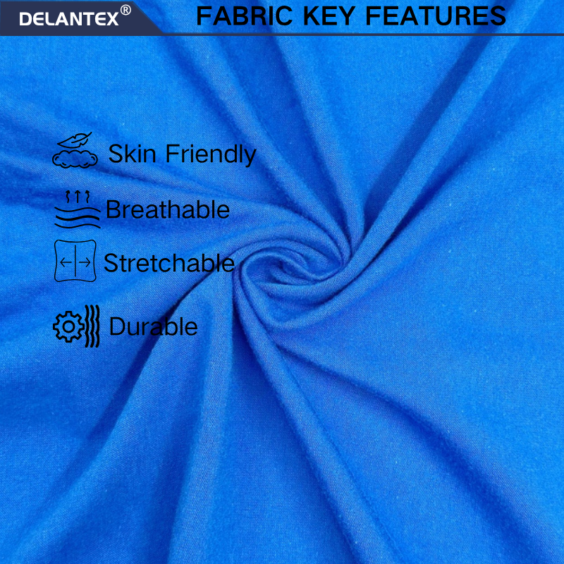 Delantex Spandex Stretch Fabric for Sports Way Jersey Undershirt Cloth Custom Moisture Wicking Fabric